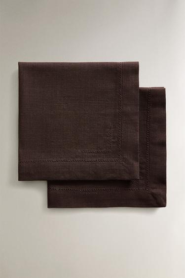 Zara Набор хлопковых салфеток с двойной стёжкой (набор из 2) купить с доставкой.