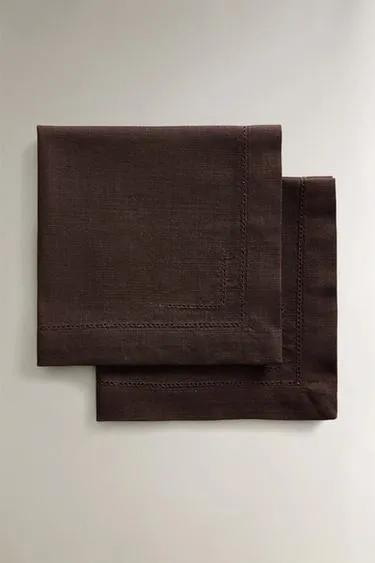 Набор хлопковых салфеток с двойной стёжкой (набор из 2)