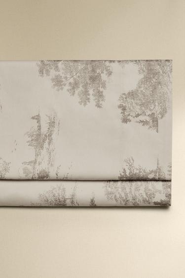 Zara Простыня из сатина с рисунком туаль де жуи