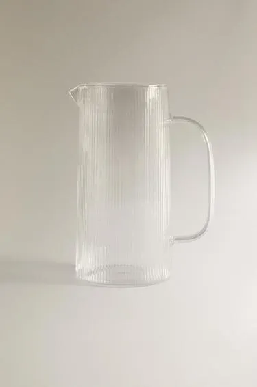 Кувшин из боросиликатного стекла с дизайном линий- Заказать в России