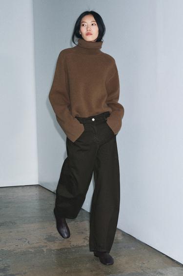 Zara Джинсы ZW COLLECTION BALLOON со средней посадкой