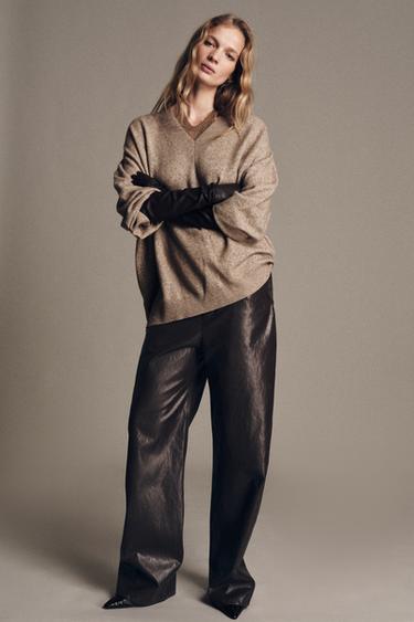Zara Шерстяной свитер оверсайз