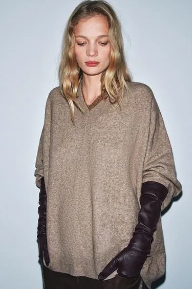 Длинные перчатки из 100% кожи