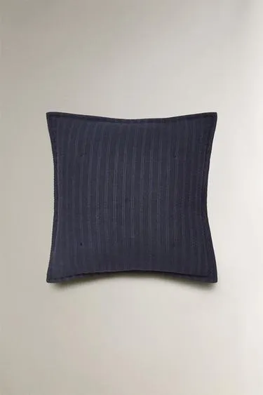 Детский жаккардовый чехол для подушки в полоску