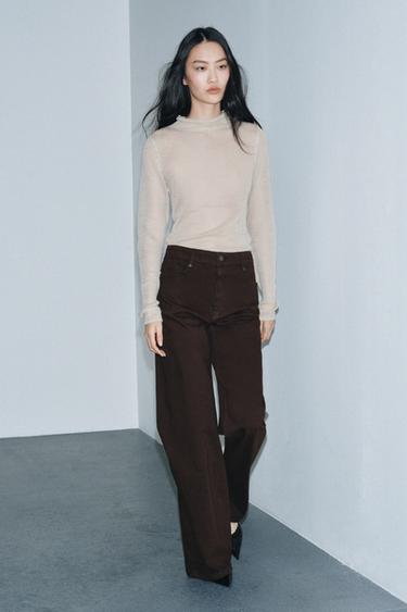 Zara Джинсы WIDE LEG с высокой посадкой — ZW COLLECTION купить с доставкой.