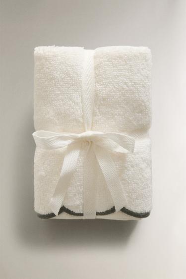 Zara Набор ручных полотенец с оборками (набор из 3 штук) купить с доставкой.