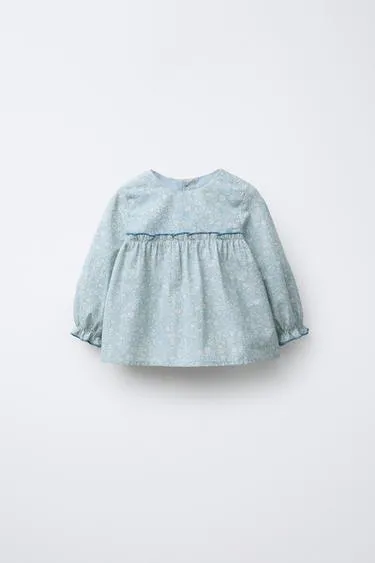 Рубашка с цветочным принтом