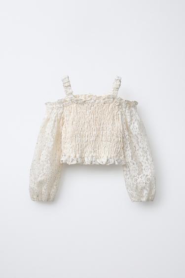 Zara Топ с резинками и блёстками