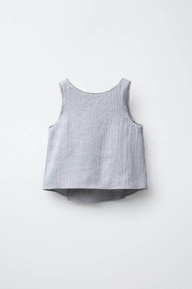 Zara Сатиновый топ с эффектом смятия купить с доставкой.