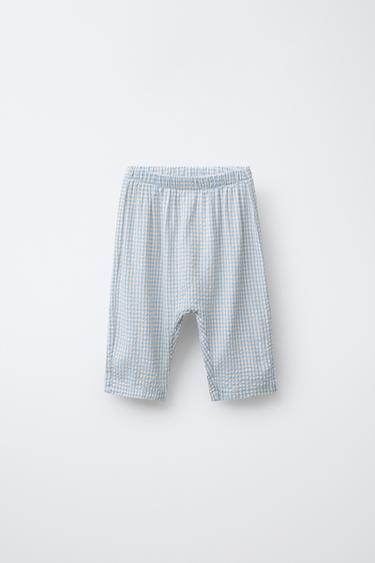 Zara Брюки из рельефной ткани в клетку