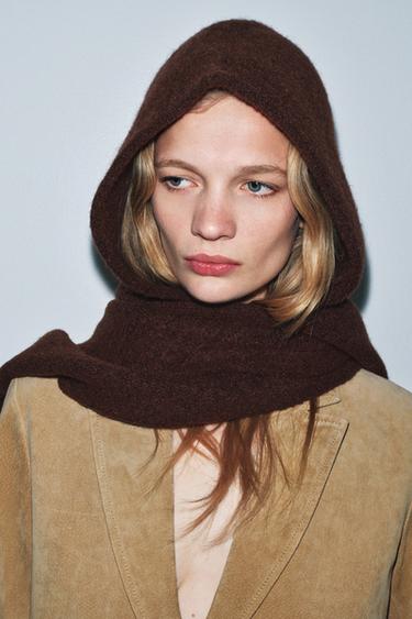 Zara Капюшон-бандана вязаный
