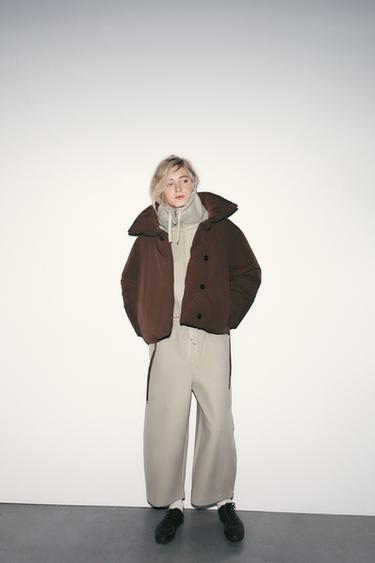 Zara Короткий стеганый анорак WATER AND WIND PROTECTION