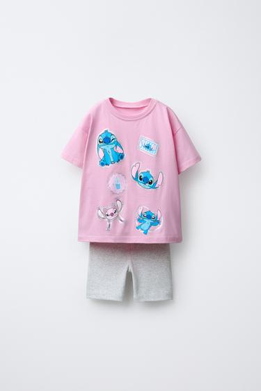Zara Комплект из футболки и легинсов-велосипедок LILO & STITCH © DISNEY купить с доставкой.