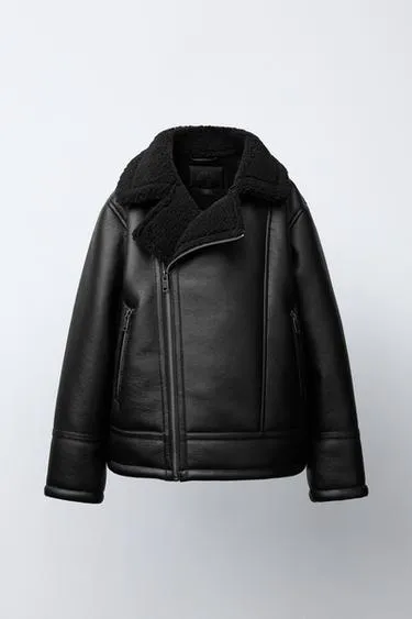 Куртка-дубленка из искусственной овчины