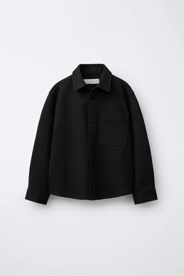 Базовая куртка-рубашка с карманом- Заказать в России