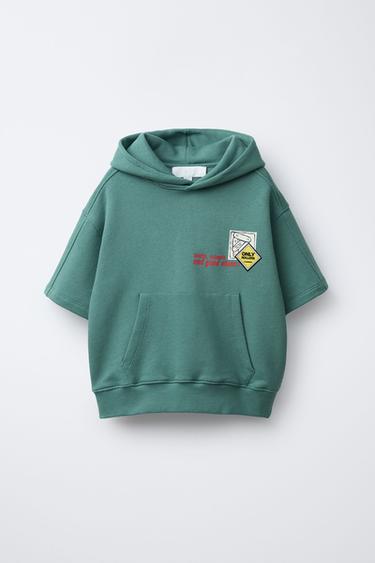 Zara Толстовка с нашивками и коротким рукавом купить с доставкой.