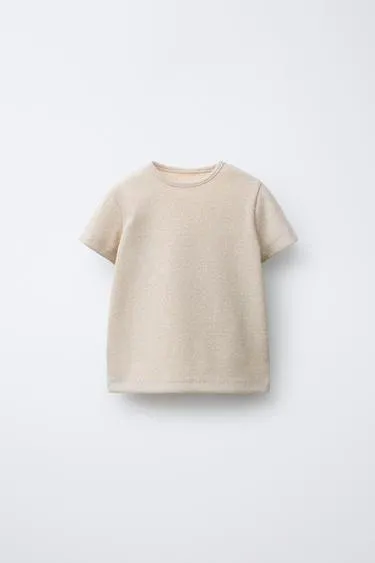 Футболка в рубчик с блёстками