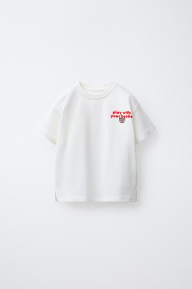 Zara Футболка с рельефным принтом