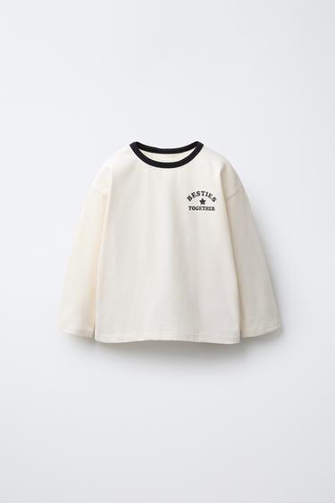 Zara Лонгслив с блестящим принтом