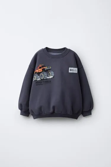 Толстовка с принтом «грузовик»