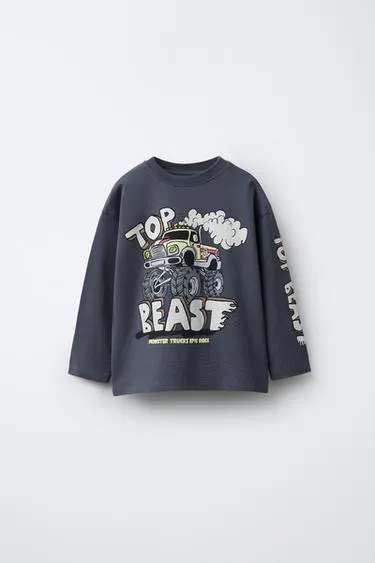 Футболка с принтом MONSTERS WHEELS ©