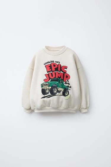 CAR TRUCK PRINT SWEATSHIRT