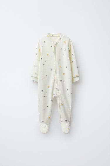 Zara Комбинезон с принтом домов из велюра