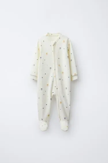 Комбинезон с принтом домов из велюра- Заказать в России