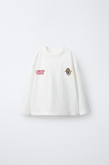 Zara Футболка с вышитым львом купить с доставкой.