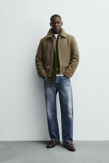 Zara Стеганая куртка из шерстяной ткани