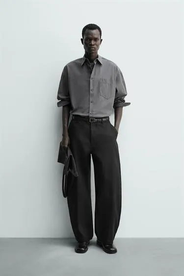 Брюки BARREL FIT из лиоцелла и хлопка