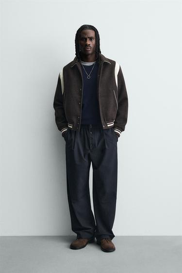 Zara Бомбер с контрастными элементами