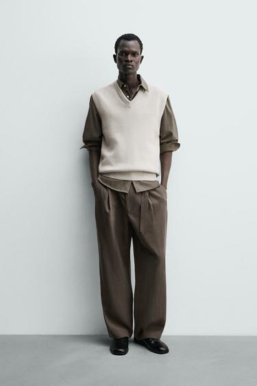 Zara Струящиеся брюки с ремнем