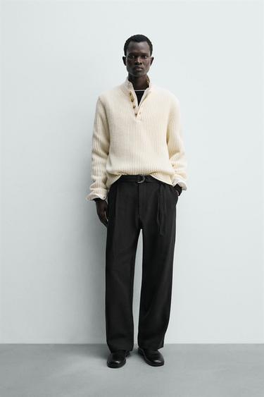 Zara Струящиеся брюки с ремнем