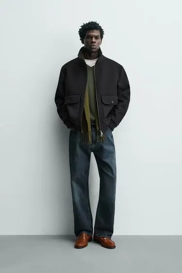 Куртка классического кроя с карманами- Заказать в России