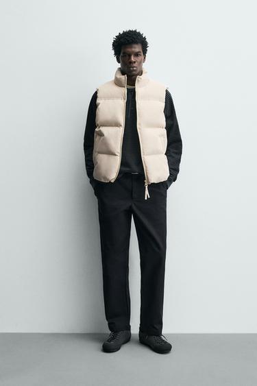 Zara Стеганый жилет классического кроя купить с доставкой.