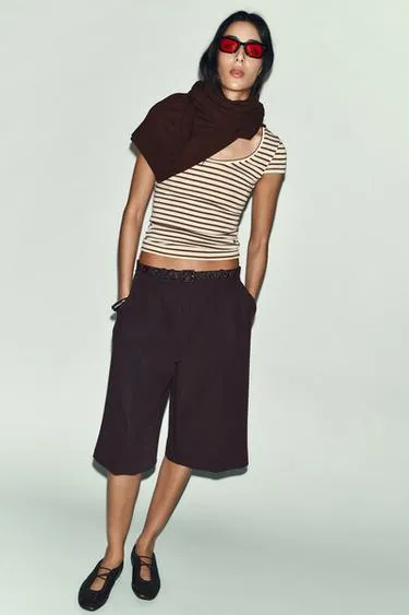 Футболка в полоску с коротким рукавом- Заказать в России