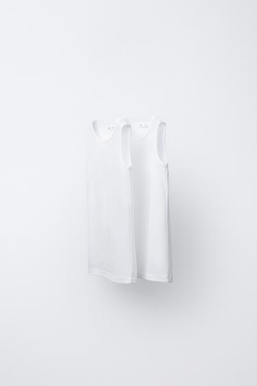 Zara Набор из двух футболок без рукавов купить с доставкой.