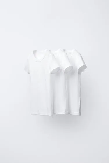 Набор из трех футболок с короткими рукавами- Заказать в России