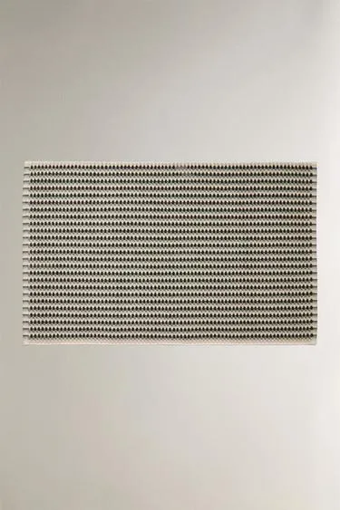 Хлопковый коврик для ванны с геометрическим жаккардовым узором- Заказать в России