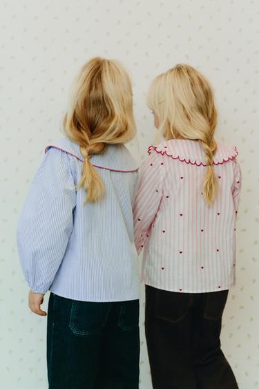 Рубашка в полоску с сердцами- Заказать в России