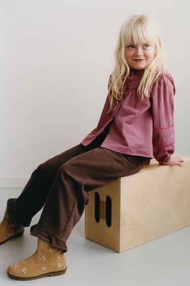 Рубашка в полоску с волнистым краем- Заказать в России