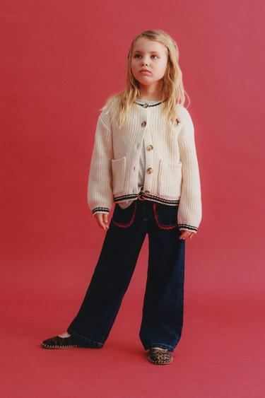 Zara Вязаный кардиган с вышивкой «минни маус» © DISNEY