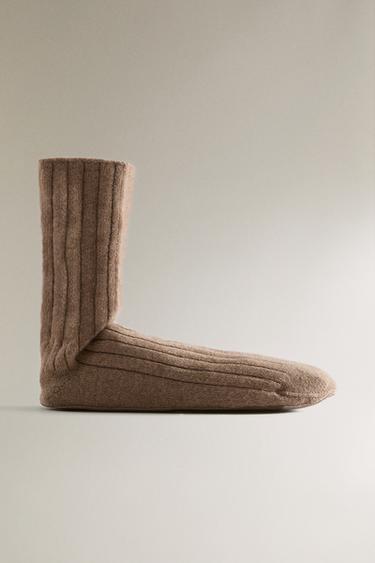 Zara Носки из кашемира с подошвой из кожи