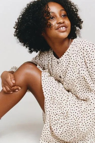 Платье с панелями и горошком- Заказать в России