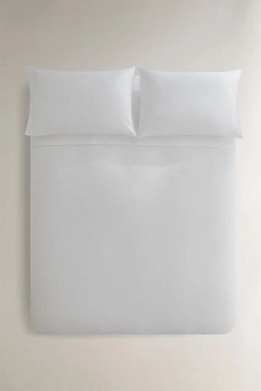 Покрывало на одеяло из хлопкового сатина с плиссированным краем (1000 нитей на дюйм)- Заказать в России