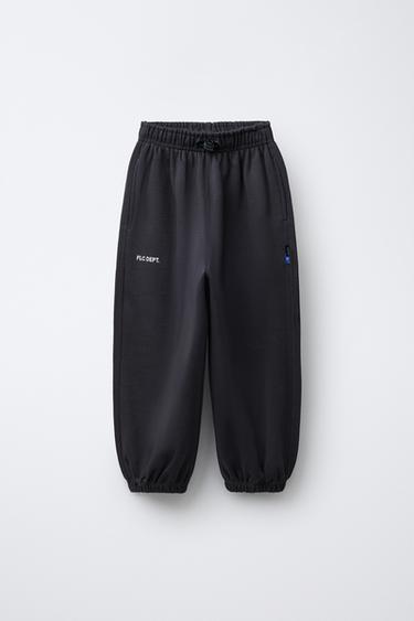 Флисовые брюки BALLOON с текстом- Заказать в России