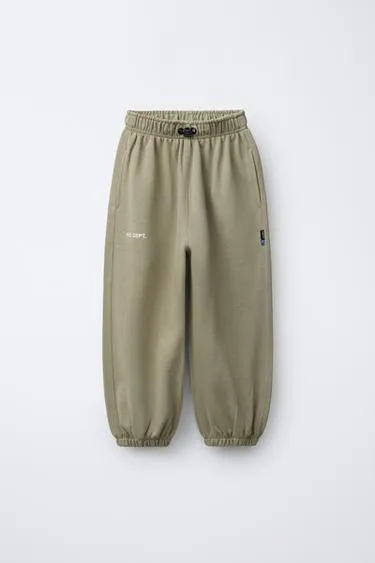 Флисовые брюки BALLOON с текстом