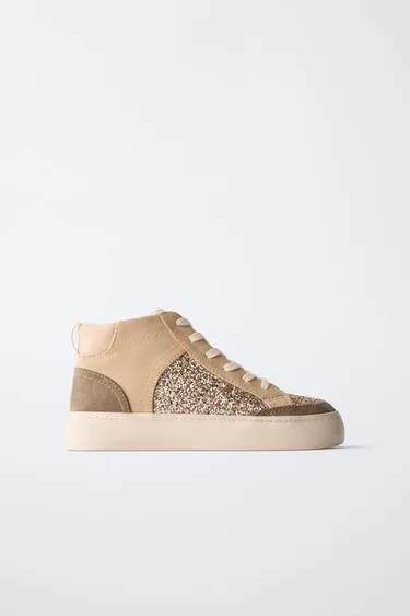 Блестящие высокие кеды- Заказать в России