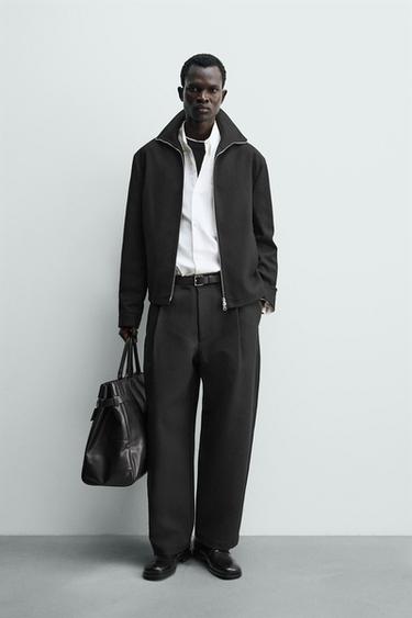 Zara Куртка-рубашка из саржи с рельефным узором купить с доставкой.